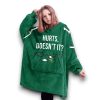 Eagle 1 Hurts Doesnt It Football Unisex Blanket Hoodie