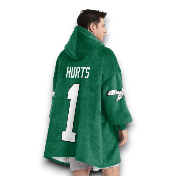 Eagle 1 Love Hurts Football Unisex Blanket Hoodie