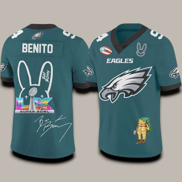 Eagles Bad Bunny Super Bowl Football Jersey