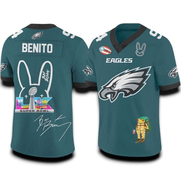 Eagles Bad Bunny Super Bowl Football Jersey