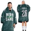 Eagles Bird Gang Barkley 26 Football Unisex Blanket Hoodie