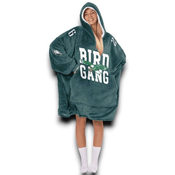 Eagles Bird Gang Barkley 26 Football Unisex Blanket Hoodie