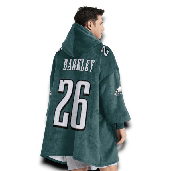Eagles Bird Gang Barkley 26 Football Unisex Blanket Hoodie
