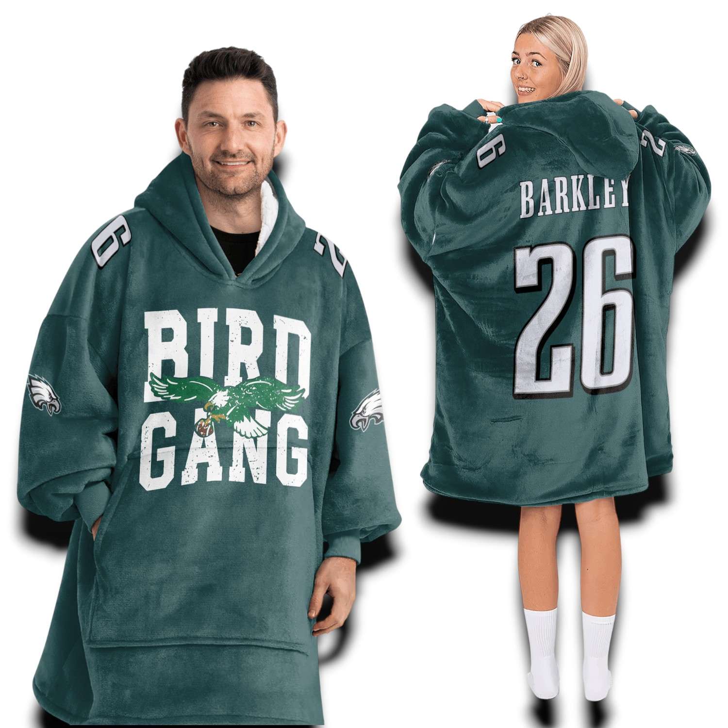 Eagles Bird Gang Barkley 26 Football Unisex Blanket Hoodie Eagles Bird Gang Barkley 26 Football Unisex Blanket Hoodie