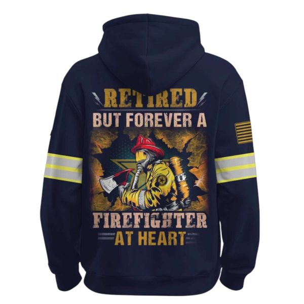 Eagles Retired But Forever A Firefighter At Heart 2025 Hoodie
