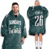 Eagles Sundays Are For The Birds Barkley 26 Football Unisex Blanket Hoodie