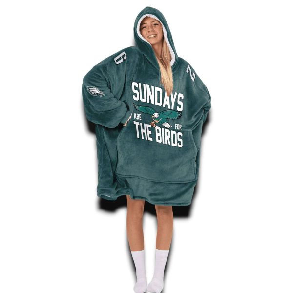 Eagles Sundays Are For The Birds Barkley 26 Football Unisex Blanket Hoodie