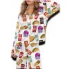 Fast Food Print Pajama Set For Women