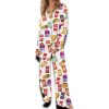 Fast Food Print Pajama Set For Women