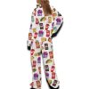 Fast Food Print Pajama Set For Women