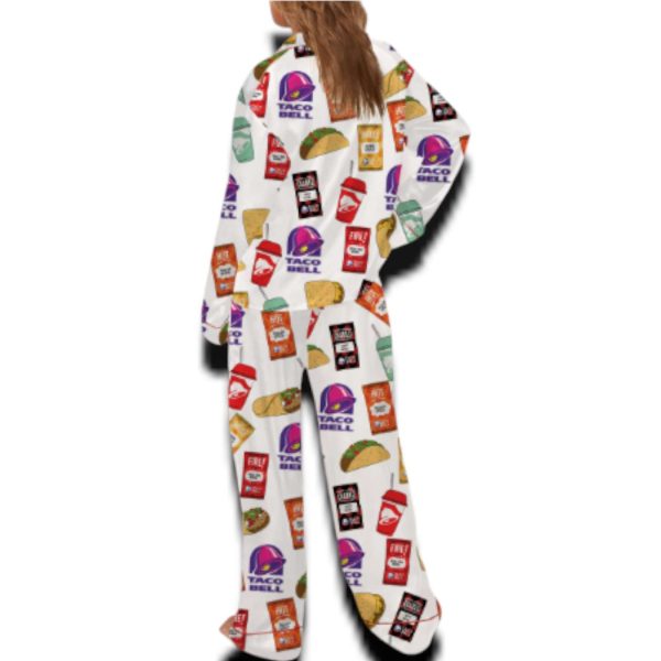 Fast Food Print Pajama Set For Women