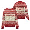 Freedom God Family Country In That Order Charlie Kirk Ugly Christmas Sweaterf