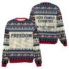 Freedom God Family Country In That Order Charlie Kirk Ugly Christmas Sweaterf