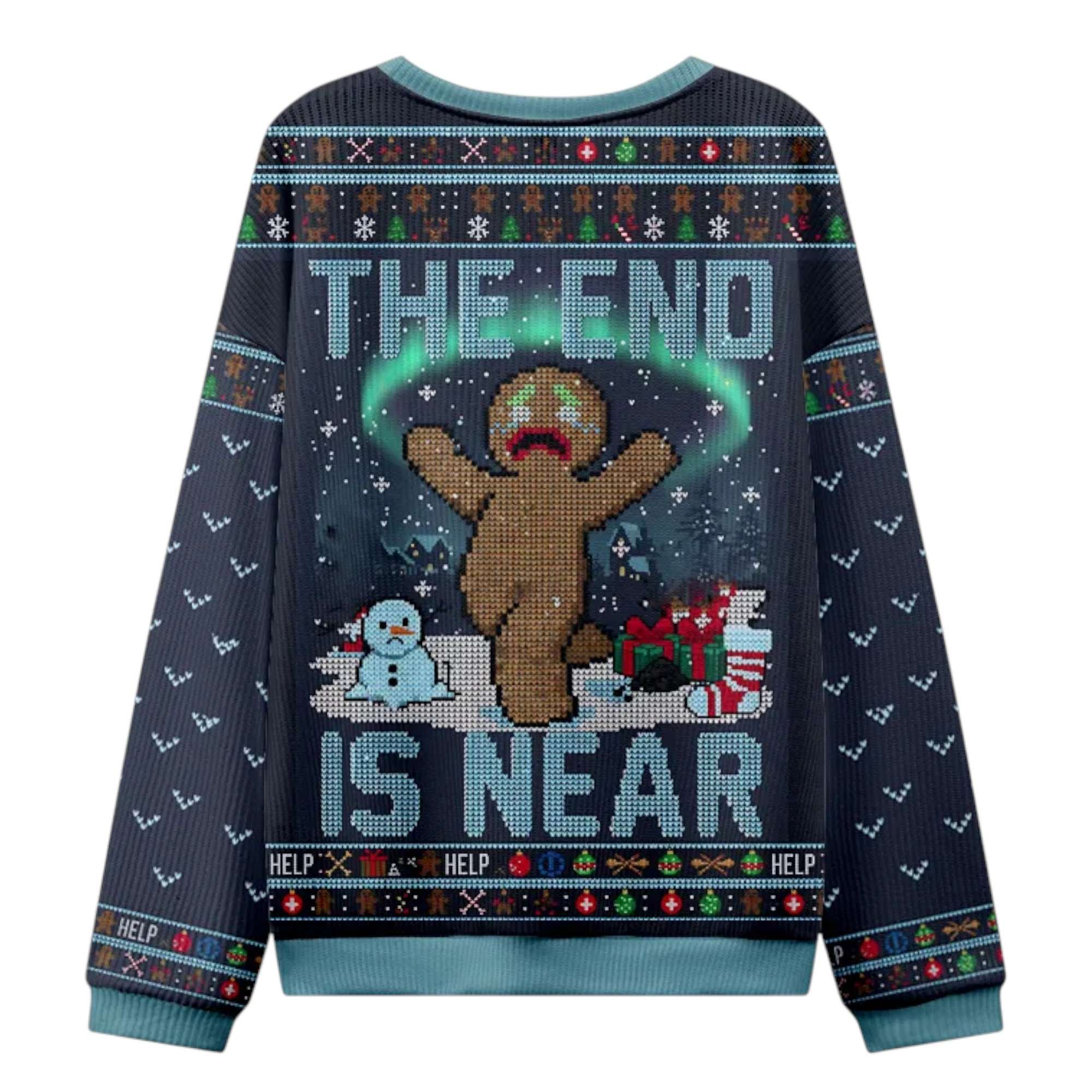Gingerbreads Final Cry The End Is Near Christmas Ugly Sweater 2 Gingerbreads Final Cry The End Is Near Christmas Ugly Sweater
