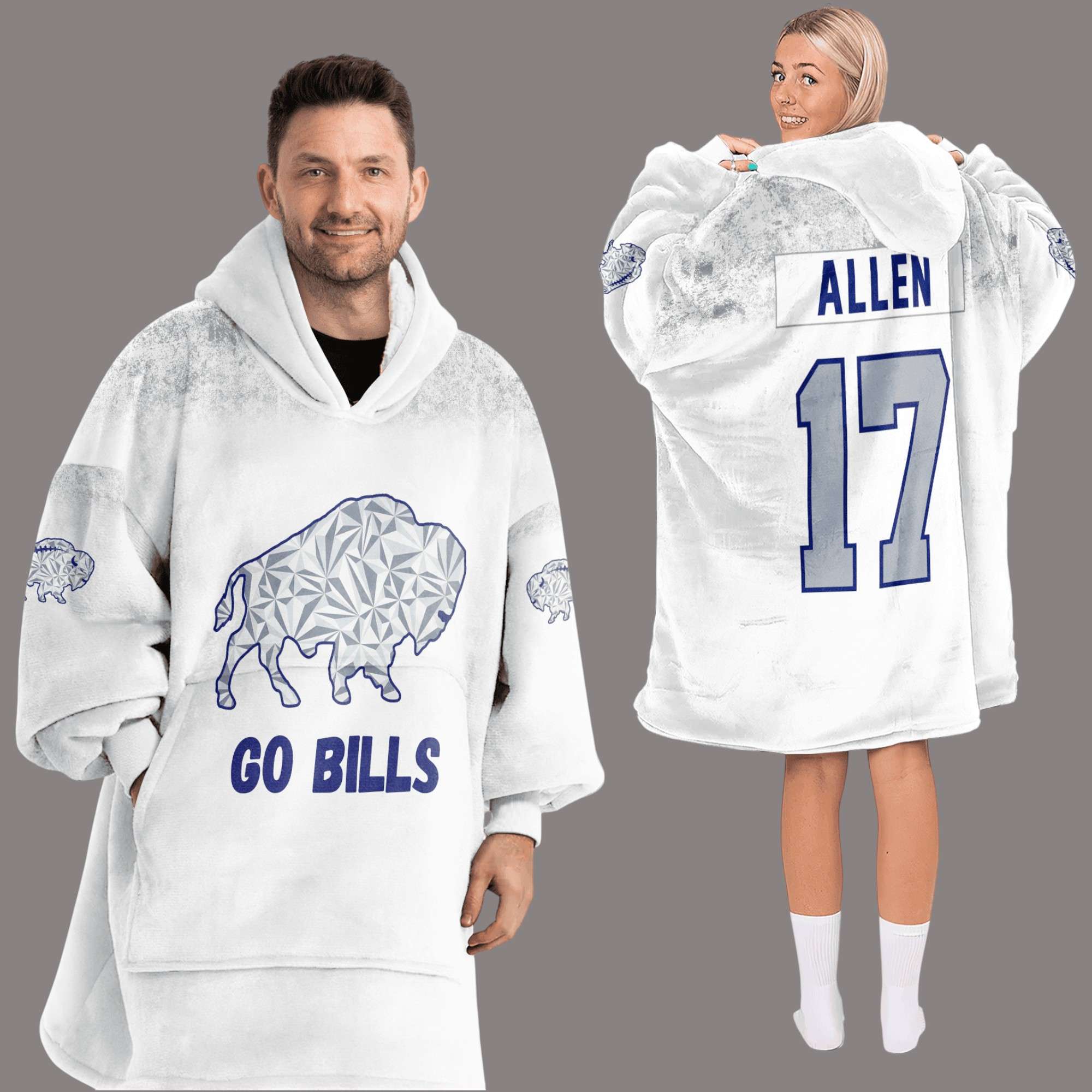 Go Bills Allen 17 Rivalries Cold Football Unisex Blanket Hoodie Go Bills Allen 17 Rivalries Cold Football Unisex Blanket Hoodie