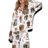 Home Alone Christmas Silky Satin Pajama Set For Women