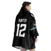 Jaguars Black And Teal Hunter 12 Football Unisex Blanket Hoodie 9 Jaguars Black And Teal Hunter 12 Football Unisex Blanket Hoodie