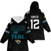 Jaguars Black And Teal Hunter 12 Football Unisex Blanket Hoodie 13 Jaguars Black And Teal Hunter 12 Football Unisex Blanket Hoodie