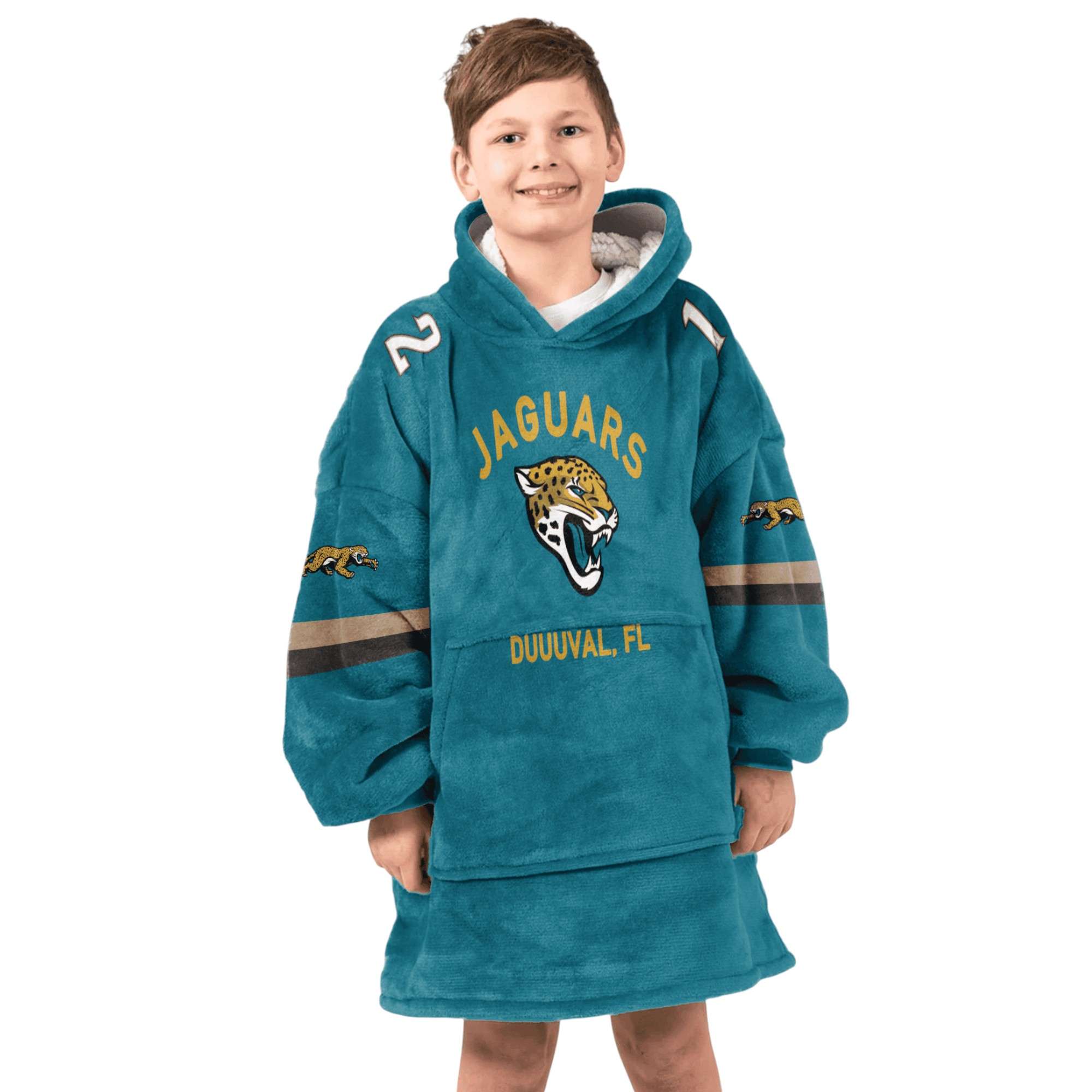 Jaguars Duuuval FL Hunter 12 Football Unisex Blanket Hoodie 5 Jaguars Duuuval FL Hunter 12 Football Unisex Blanket Hoodie