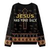 Jesus Has Your Back Ugly Christmas Sweater 2025