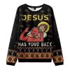 Jesus Has Your Back Ugly Christmas Sweater 2025