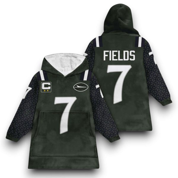 Jets Fields 7 Captain Football Unisex Blanket Hoodie
