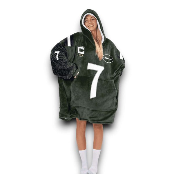 Jets Fields 7 Captain Football Unisex Blanket Hoodie