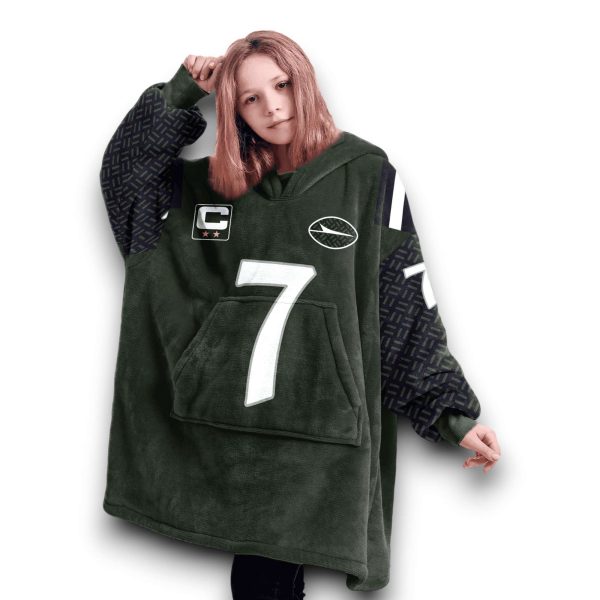 Jets Fields 7 Captain Football Unisex Blanket Hoodie