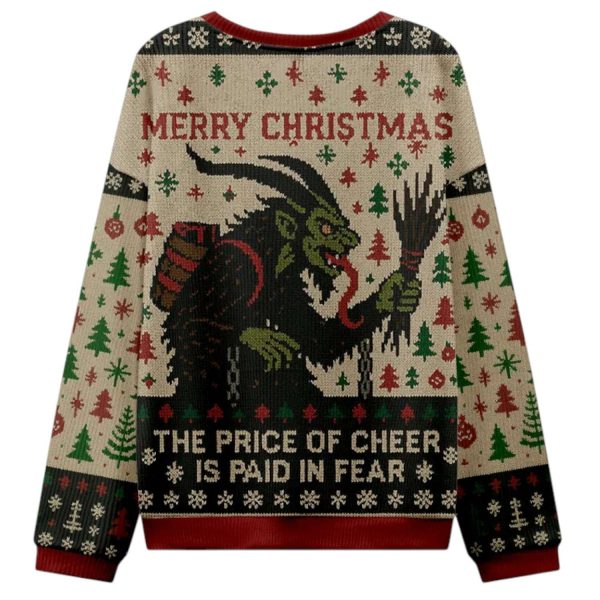 Krampus The Price Of Cheer Is Paid In Fear Christmas Ugly Sweater