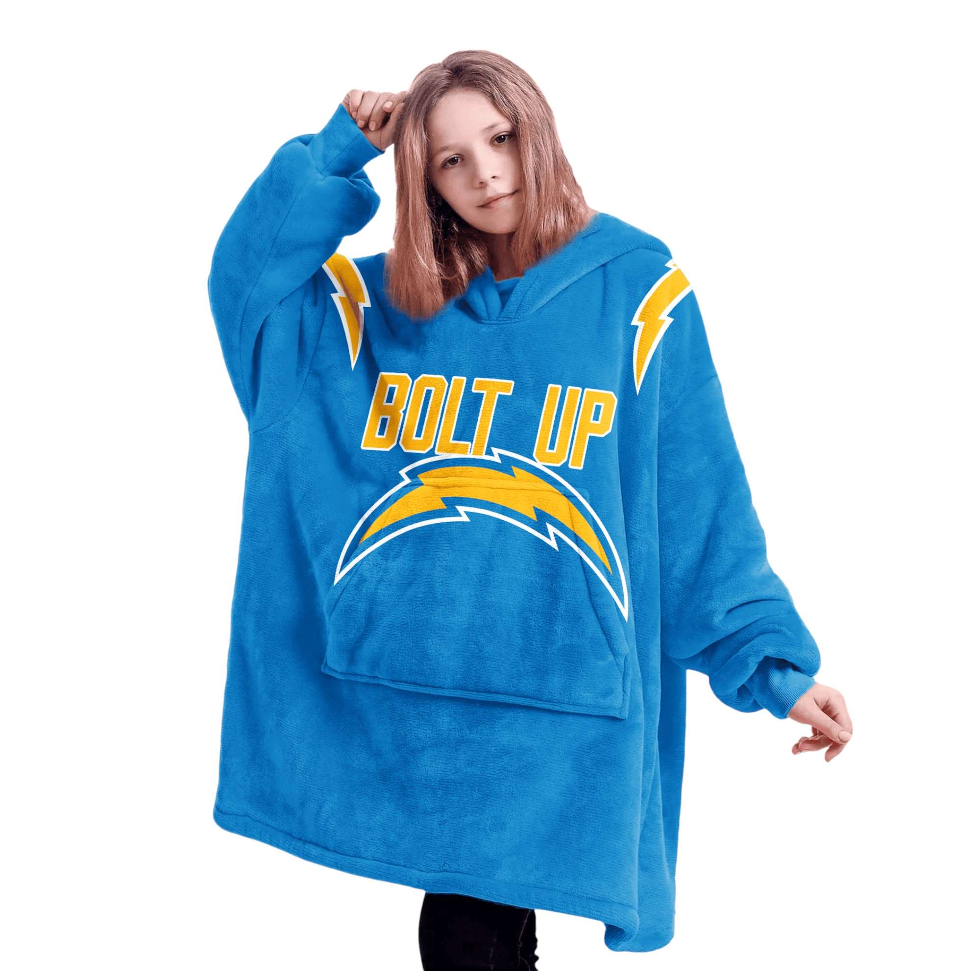 LA Rams Herbert 10 Bolt Up Football Unisex Blanket Hoodie 5 LA Rams Herbert 10 Bolt Up Football Unisex Blanket Hoodie