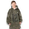 LA Rams Nacua 12 Olive Salute To Service Football Blanket Hoodie