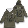 LA Rams Nacua 12 Olive Salute To Service Football Blanket Hoodie