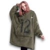 LA Rams Nacua 12 Olive Salute To Service Football Blanket Hoodie