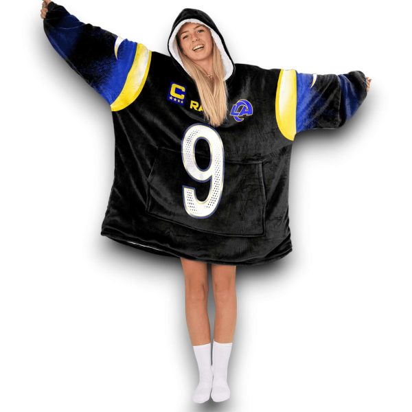 La Rams Stafford 9 Captain Football Unisex Blanket Hoodie 1
