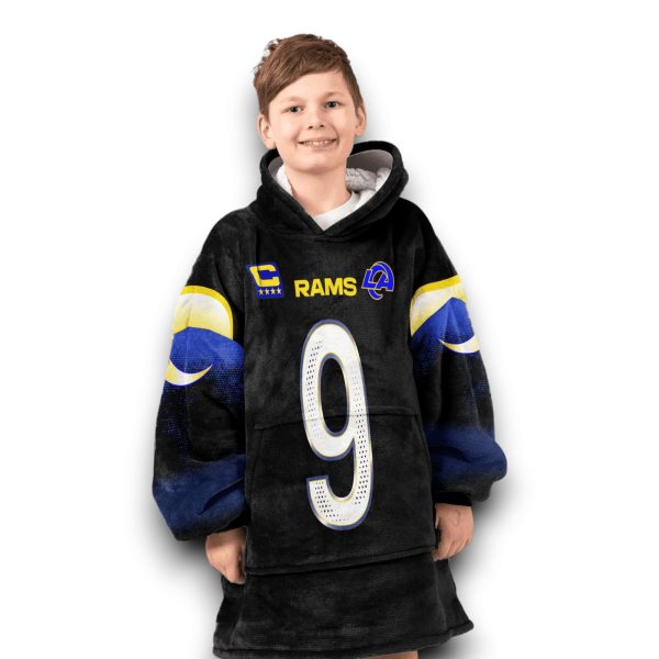 La Rams Stafford 9 Captain Football Unisex Blanket Hoodie 3