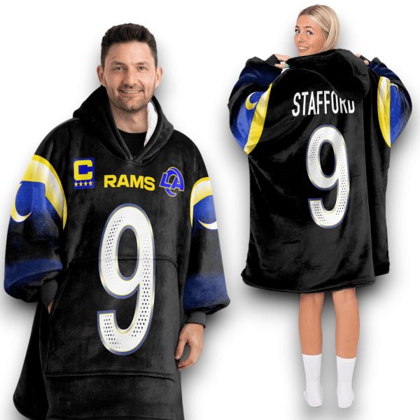 La Rams Stafford 9 Captain Football Unisex Blanket Hoodie 5