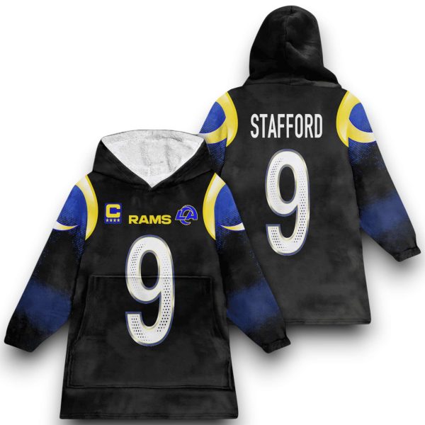 La Rams Stafford 9 Captain Football Unisex Blanket Hoodie