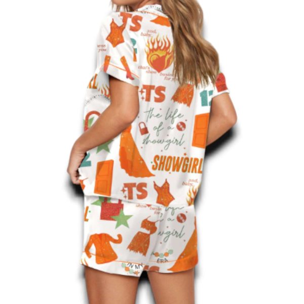 Life Of A Showgirl Silky Satin Pajama Set For Women