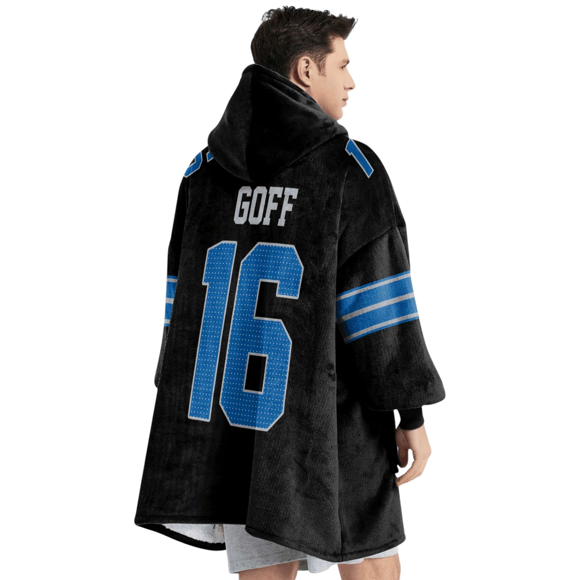 Lions All Grit Goff 16 Football Unisex Blanket Hoodie 4 Lions All Grit Goff 16 Football Unisex Blanket Hoodie