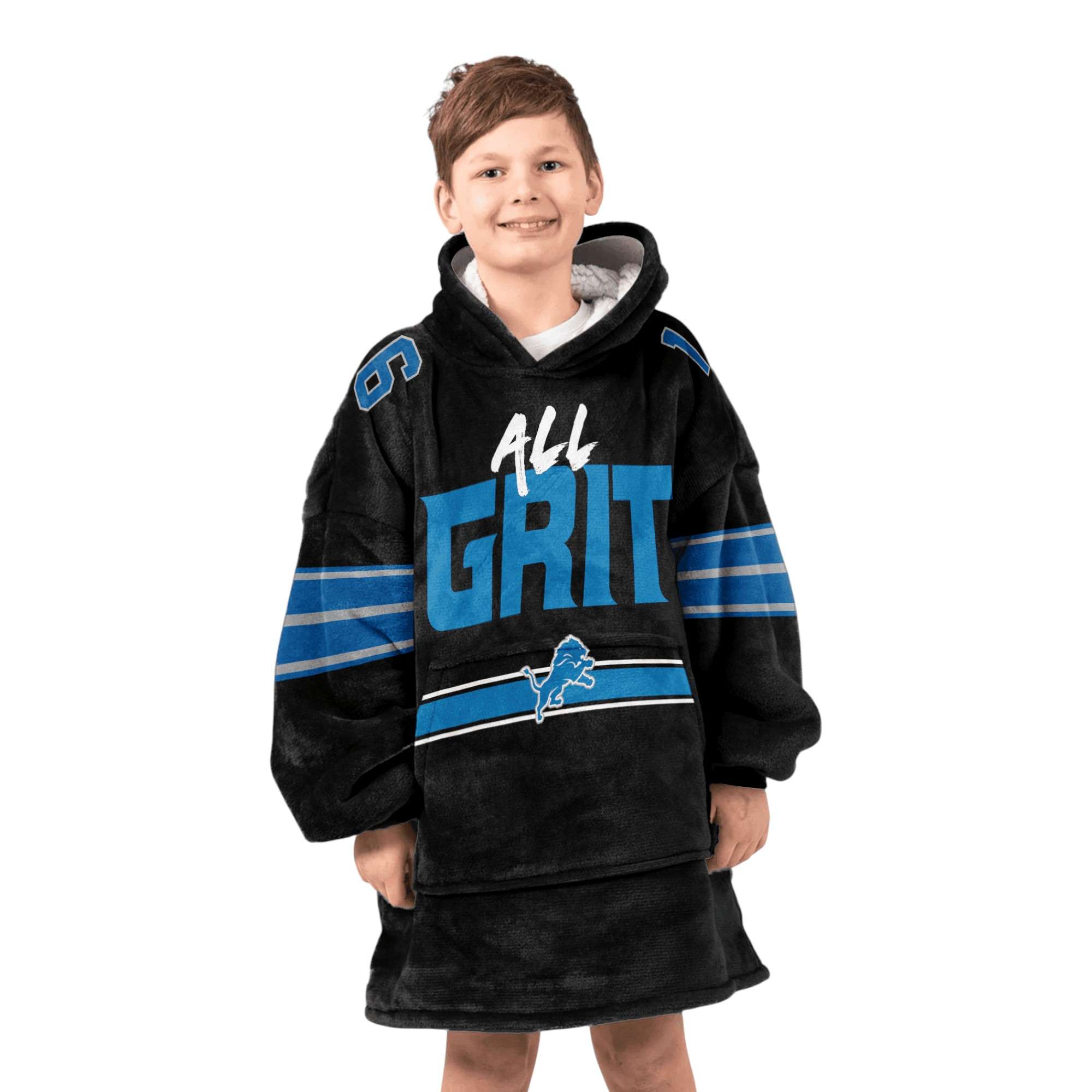 Lions All Grit Goff 16 Football Unisex Blanket Hoodie 5 Lions All Grit Goff 16 Football Unisex Blanket Hoodie