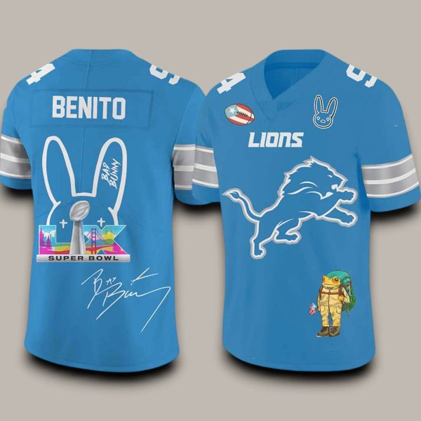 Lions Bad Bunny Super Bowl Football Jersey