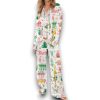 Lovely Nutcracker Christmas Silky Satin Pajama Set