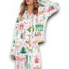 Lovely Nutcracker Christmas Silky Satin Pajama Set