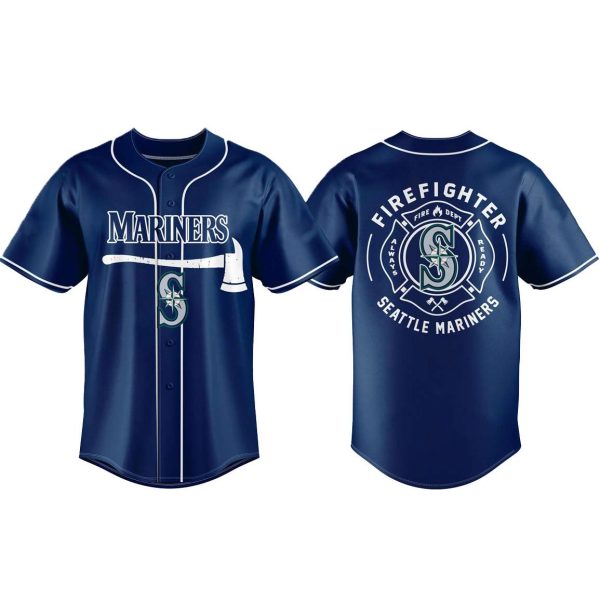 Mariners Firefighter Application Day 2025 Baseball Jersey
