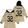 NO Saints Football Mathieu 32 Unisex Blanket Hoodie 1