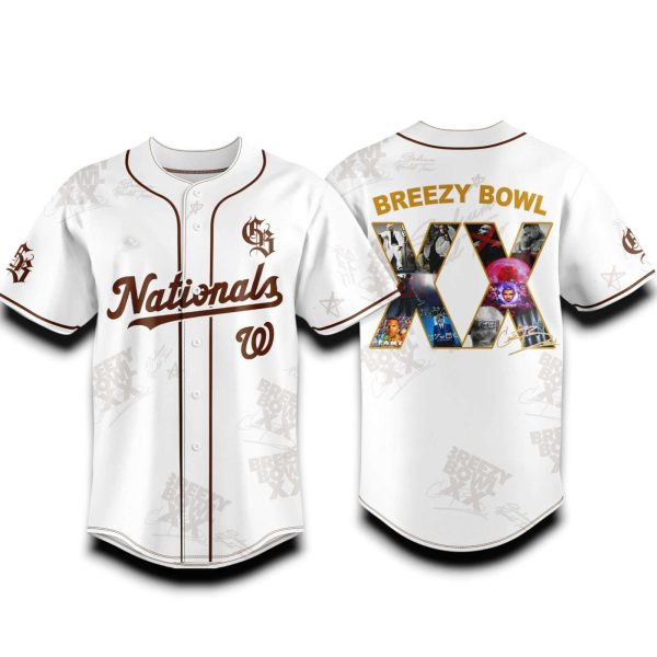 Nationals Chris Brown Breezy Bowl XX 2025 2026 Baseball Jersey