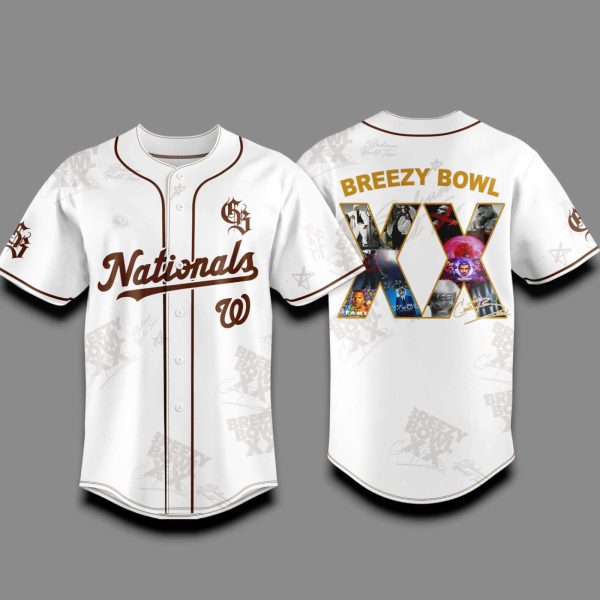 Nationals Chris Brown Breezy Bowl XX 2025 2026 Baseball Jersey