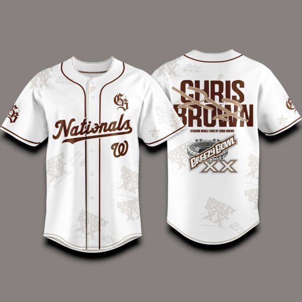 Nationals Stadium World Tour By Chris Brown Breezy Bowl XX 2025 2026 Baseball Jersey 1