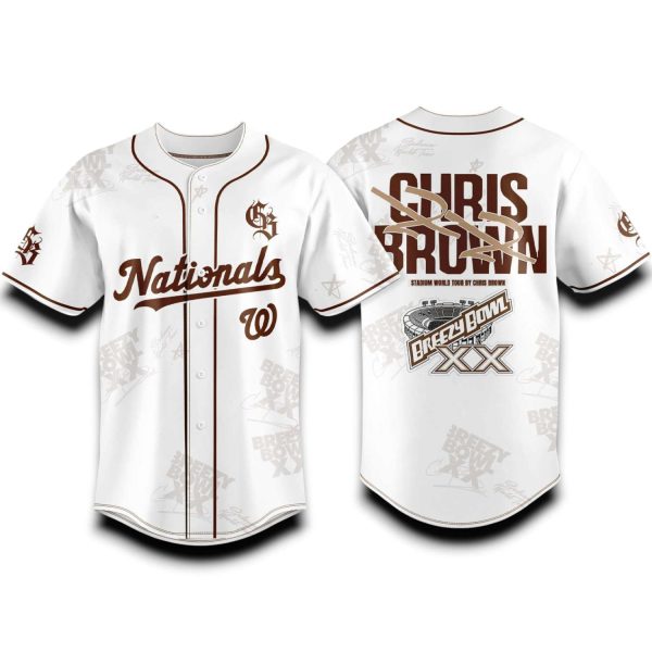 Nationals Stadium World Tour By Chris Brown Breezy Bowl XX 2025 2026 Baseball Jersey