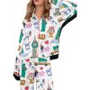 New York City Christmas Silky Satin Pajama Set For Women
